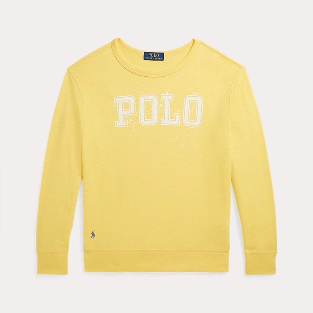 Polo Ralph Lauren Youth Spa Terry Yellow POLO Graphic Sweatshirt – Size 8‎